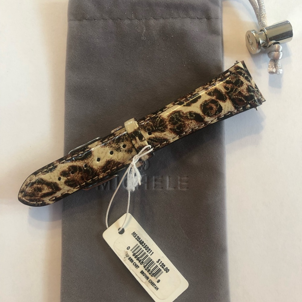 New Michele leather 20 mm watch strap band